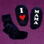Preview: Babysocken I Love  Papa Mama Oma Opa Tante Onkel oder Wunschname