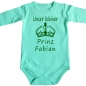 Preview: Bio Baby-Body Unser Prinz - Unsere Prinzessin mit Wunschname