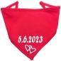 Preview: Baby-Halstuch mit Datum und Herze