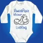 Preview: Baby-Body mit Aufdruck Mamas und Papas kleiner Liebling