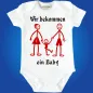 Preview: Baby-Body mit Druck Baby bekommen