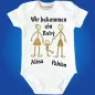 Preview: Baby-Body mit Druck Schwanger