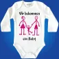 Preview: Baby-Body mit Druck Strichmaennchen