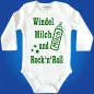 Preview: Babybody mit Aufdruck Rock 'n' Roll