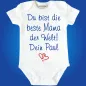 Preview: Baby-Body mit Aufdruck Beste Mama der Welt