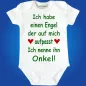 Preview: Baby-Body mit Spruch Engel Onkel