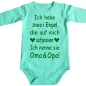Preview: Baby‑Body mit Engel‑Design für Oma, Opa, Mama oder Papa