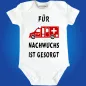 Preview: Baby‑Body mit Rettungswagen und Spruch „Für Nachwuchs ist gesorgt“