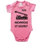 Preview: Lustiger Babybody mit Feuerwehr‑Motiv für frischgebackene Eltern