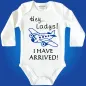 Preview: Baby-Body mit Flugzeug Flugbegleiterin