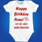 Preview: Baby-Body mit Aufdruck zum Geburtstag