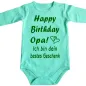 Preview: Baby-Body mit Druck Happy Birthday