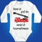 Preview: Baby-Body mit Feuerwehrauto Feuerwehrmann