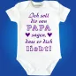 Preview: Baby‑Body mit liebevollem Textdruck als Geschenk zur Geburt