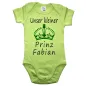 Preview: Baby-Body mit Druck Prinz