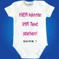 Preview: Baby-Body mit freier Textwahl - Personalisiert
