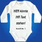 Preview: Baby-Body mit freier Textwahl - Personalisiert