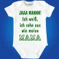 Preview: Baby-Body mit Aufdruck Mama und Papa