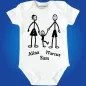 Preview: Baby-Body mit Druck Familie