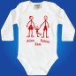 Preview: Baby-Body - Strichmännchen Familie MIT oder OHNE Wunschnamen