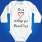 Preview: Baby-Body mit Aufdruck Herz