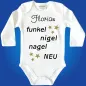 Preview: Baby-Body mit Spruch Nigelnagelneu