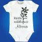 Preview: Baby‑Body mit Wildblume und „wildflower“-Schriftzug