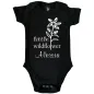 Preview: Personalisierter Baby‑Body mit Blumenmotiv und Name