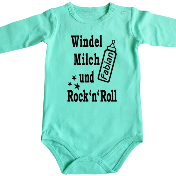 Bio Baby-Body Windel Milch und Rock 'n' Roll