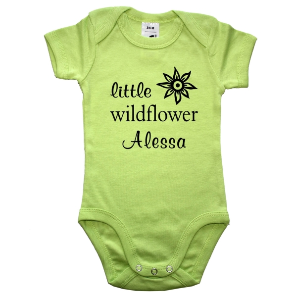 Baby-Body Little Wildflower - MIT oder OHNE Wunschname