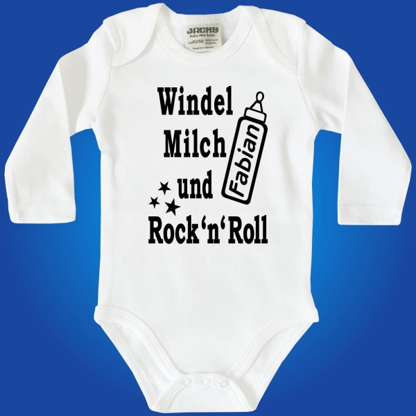 Baby-Body Windel Milch und Rock 'n' Roll