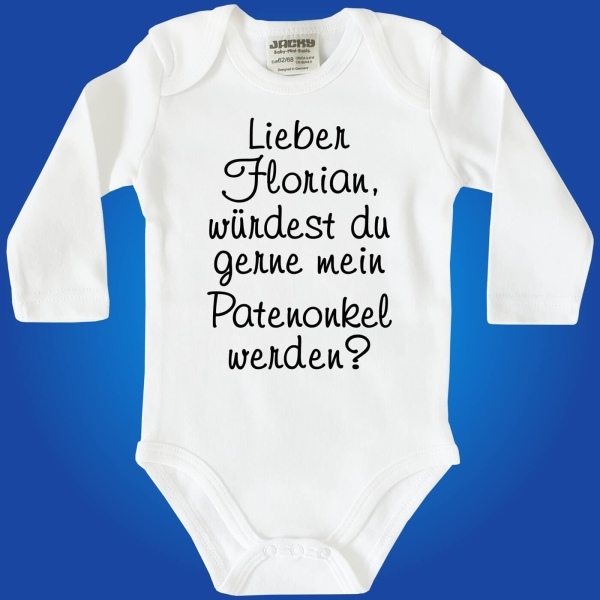Baby-Body Taufpaten - Pateneltern - Patenonkel - Patentante - Paten