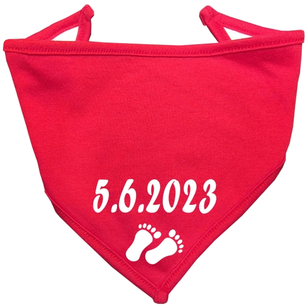 Baby-Halstuch mit Datum und Grafik