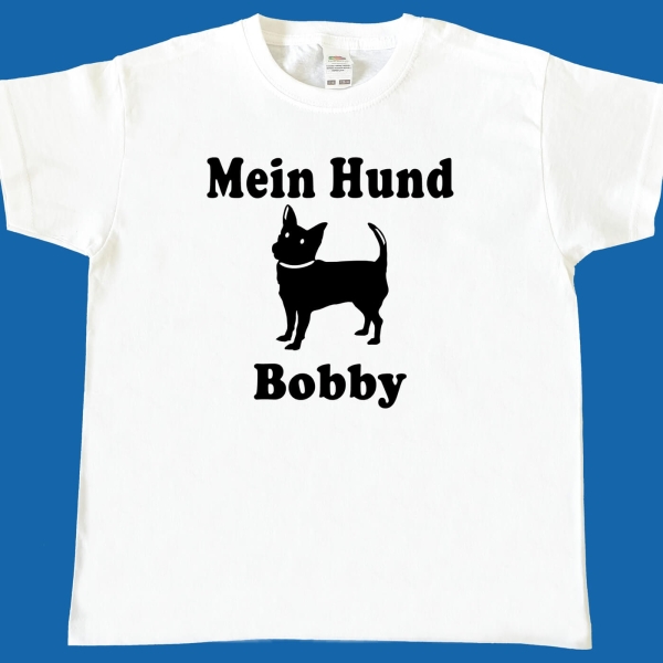 Kinder T-Shirt Hund - mit Wunschname