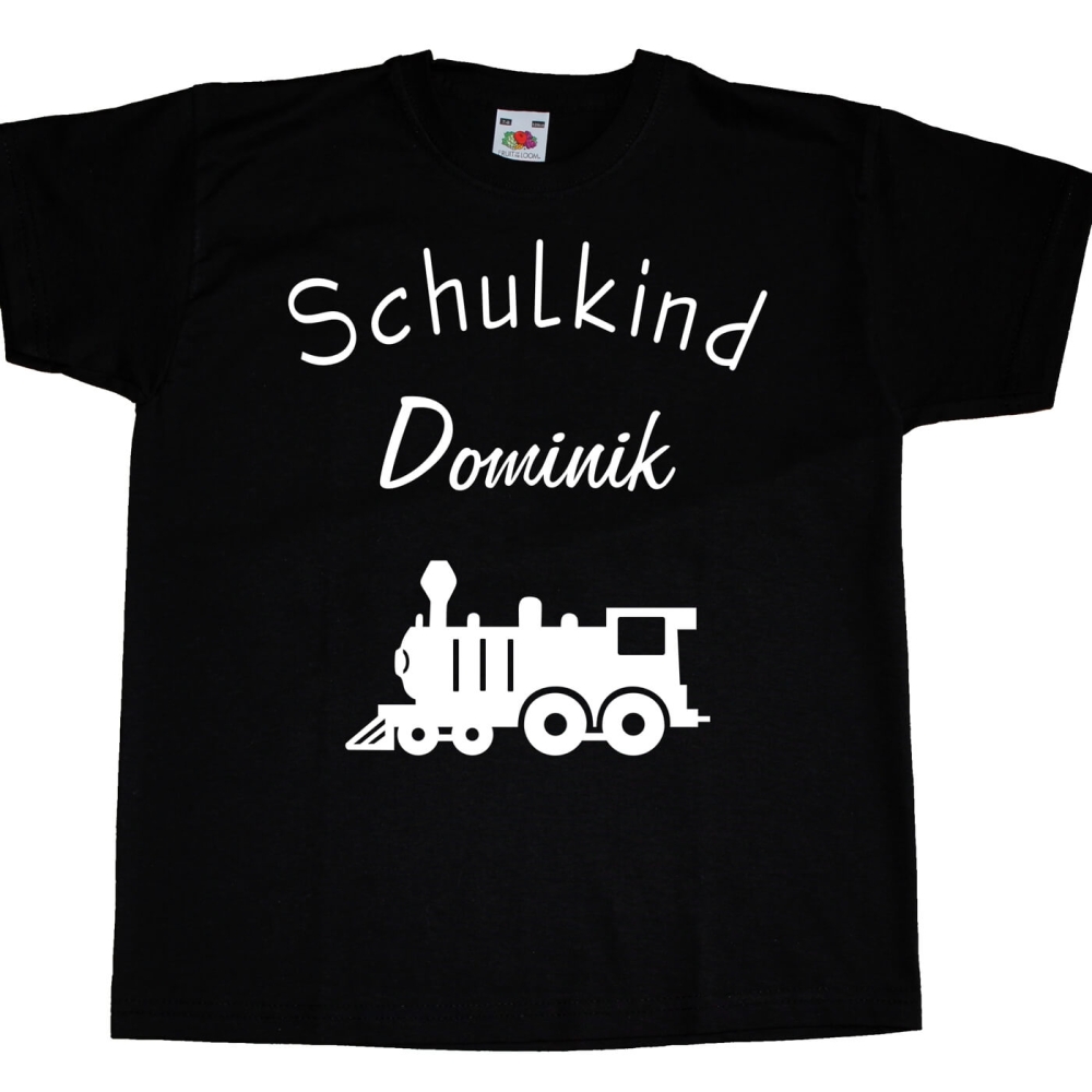 Kinder T-Shirt Schulkind Lokomotive