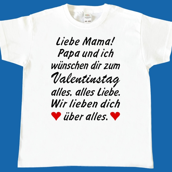 Kinder T-Shirt Valentinstag