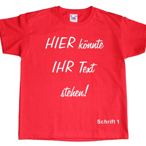 Kinder T-Shirt mit Wunschtext - Personalisiert