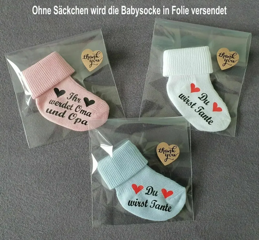 Babysocken Schwangerschaftsmitteilung