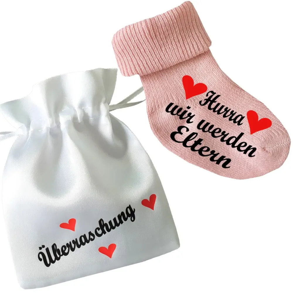 Babysocken Wir werden Eltern