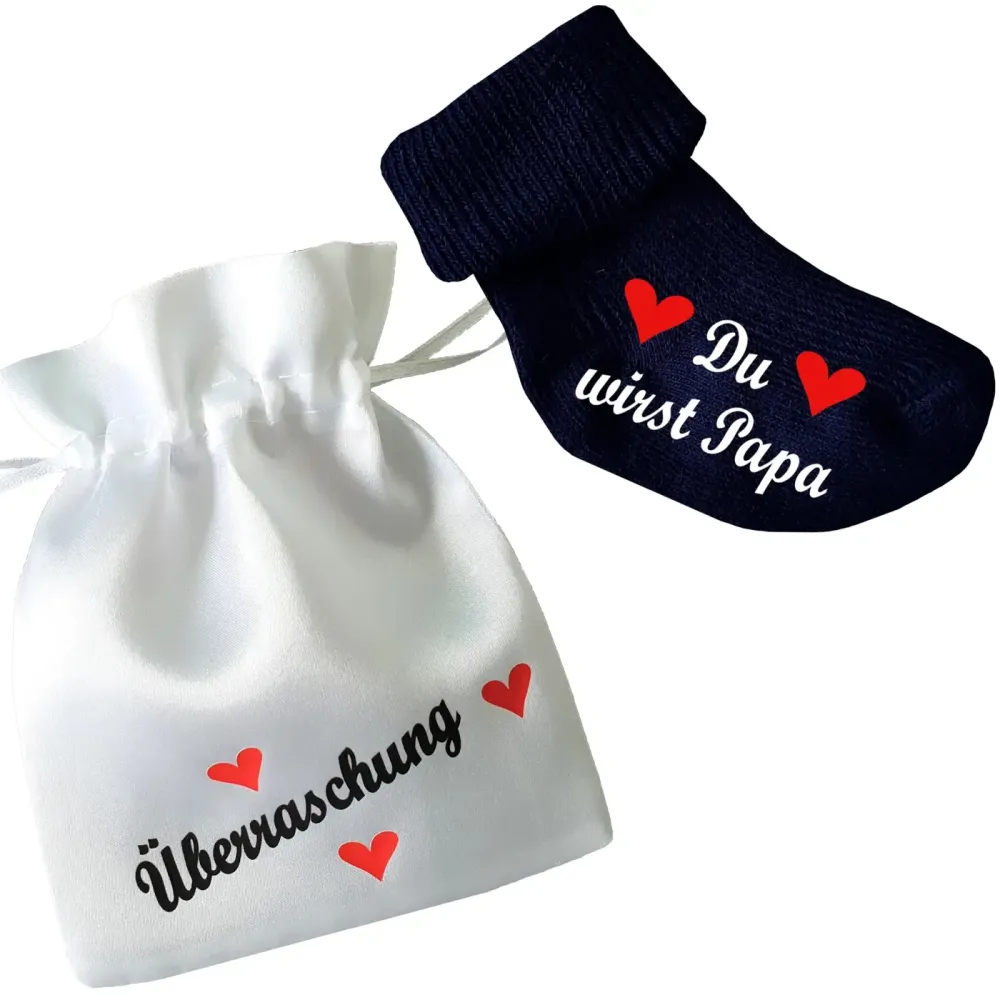 Preview: Babysocken mit Druck Schwanger
