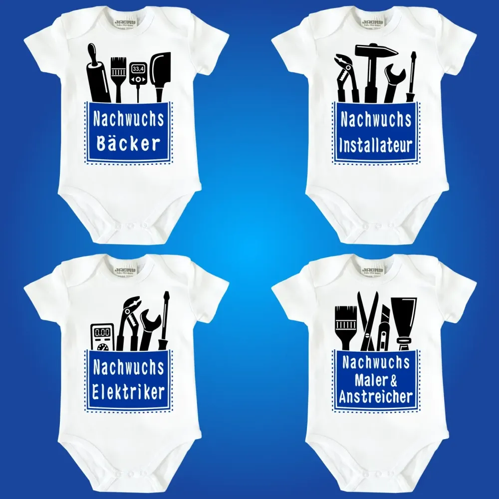 Baby-Bodys für verschiedene Berufe