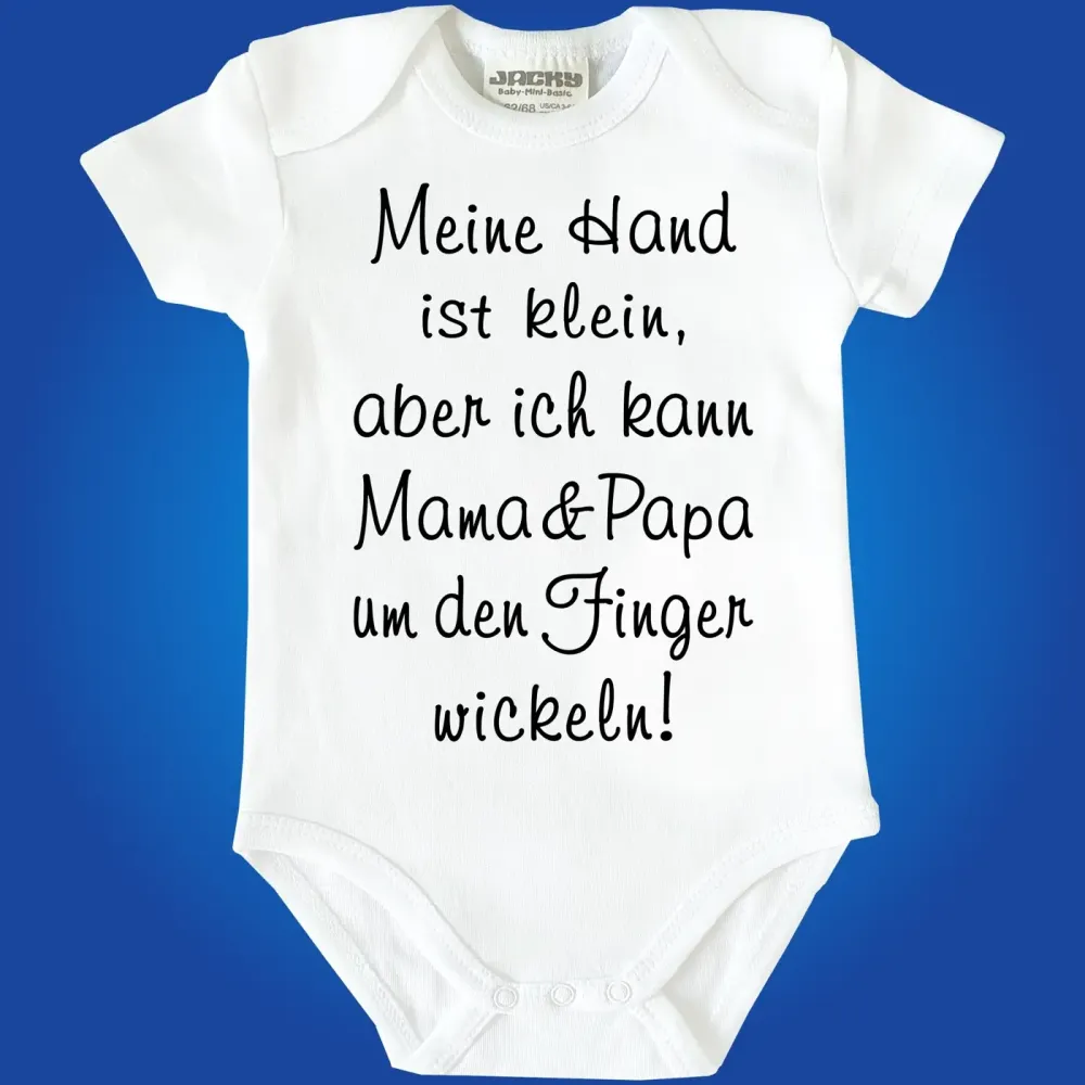 Lustiger Baby-Body mit Spruch zur Geburt
