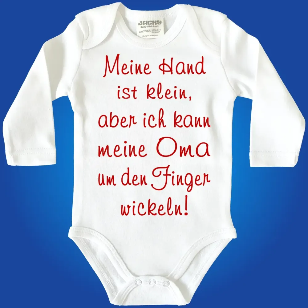 Baby bodysuit with a funny saying for a birth