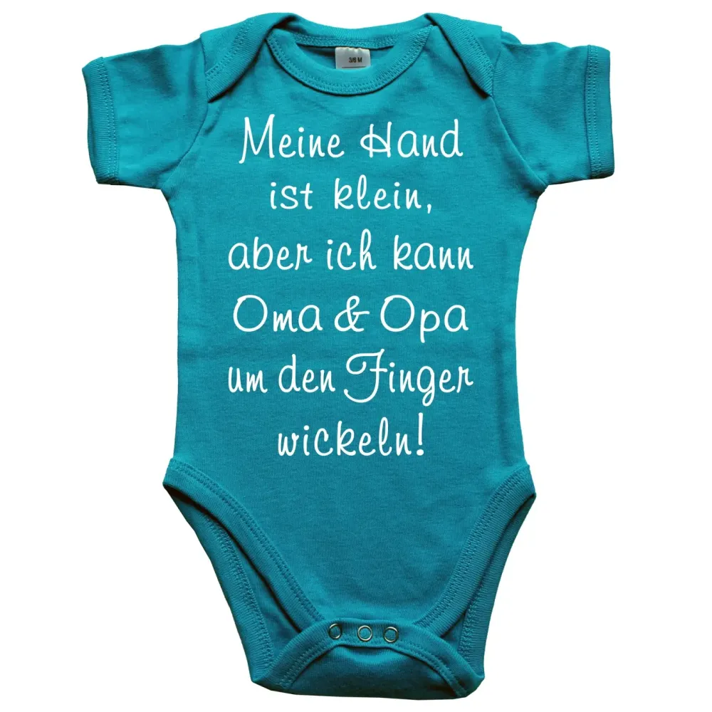 Baby-Body mit Spruch Um den Finger wickeln