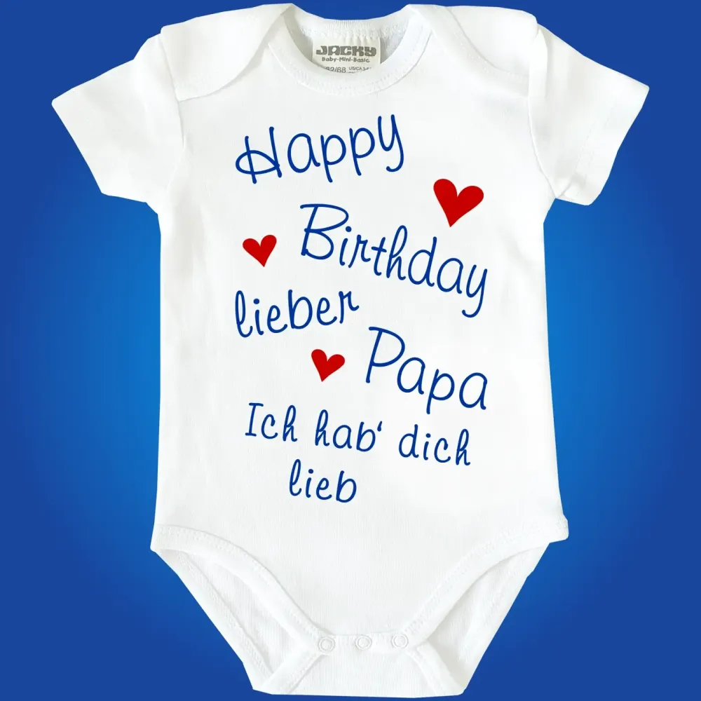 Preview: Baby-Body - Happy Birthday Oma, Opa, Tante, Onkel, Mama, Papa, Uroma, Uropa Preview: Baby-Body Geburtstag