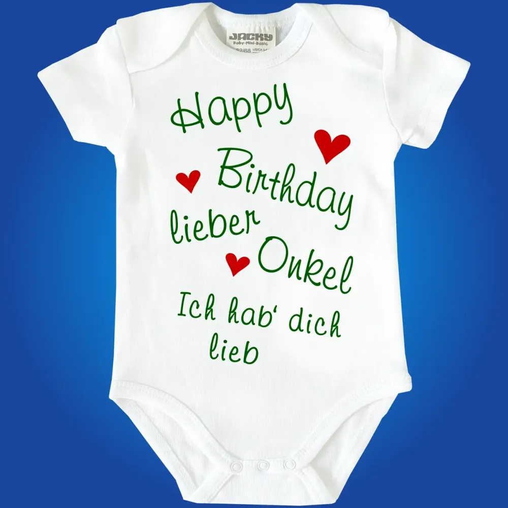 Preview: Baby-Body - Happy Birthday Oma, Opa, Tante, Onkel, Mama, Papa, Uroma, Uropa Preview: Baby-Body Happy Birthday