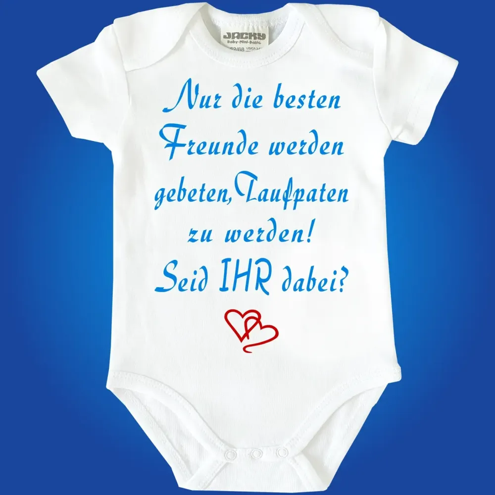 Baby-Body mit Druck zur Taufe