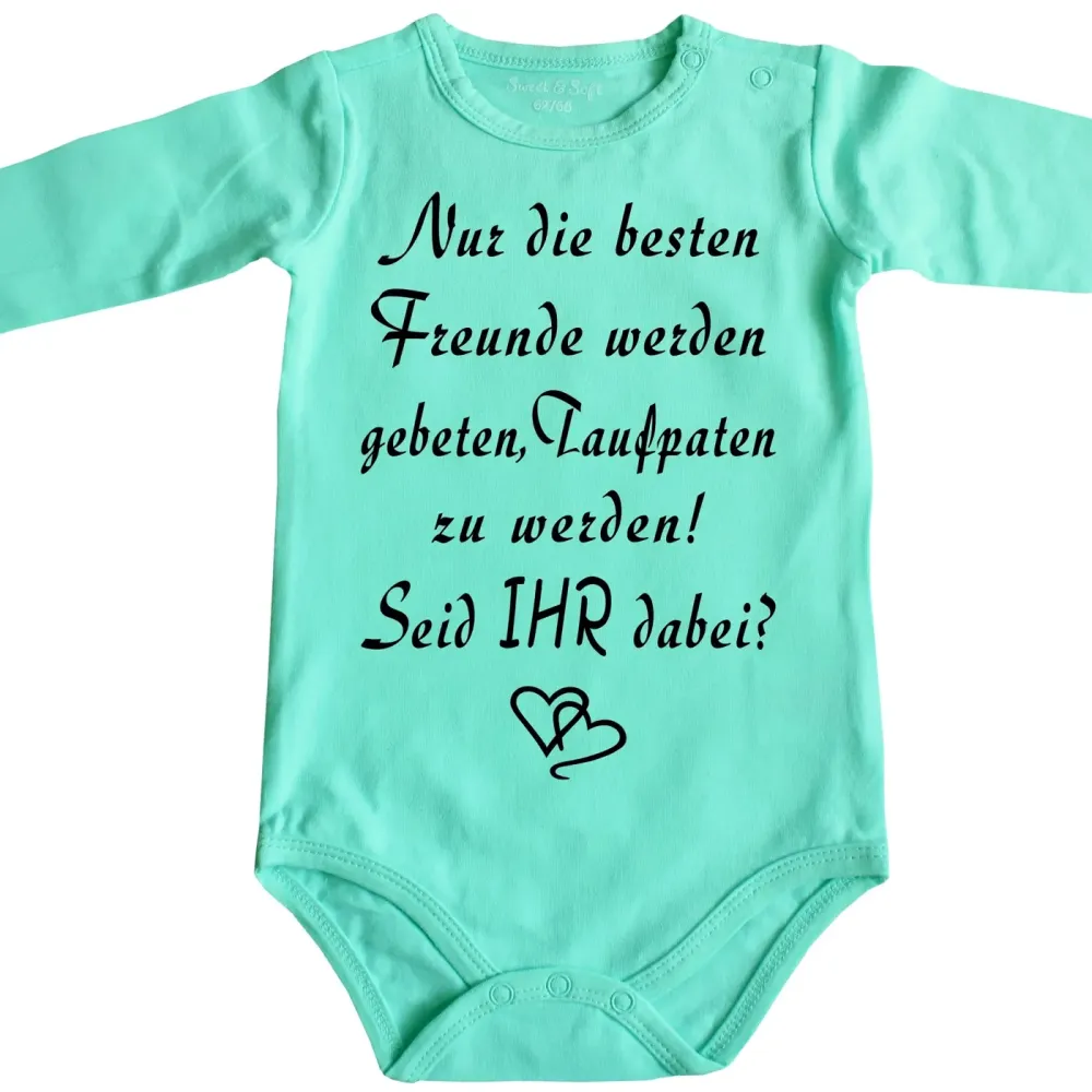 Baby-Body mit Aufdruck Taufpaten