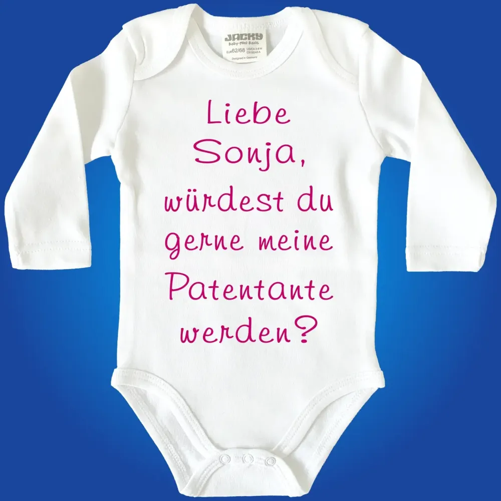 Baby-Body mit Aufdruck Taufpaten