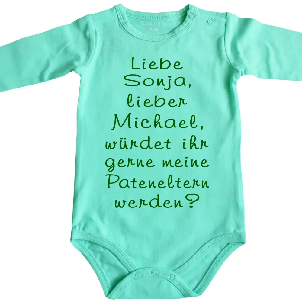 Baby-Body Pateneltern zur Taufe